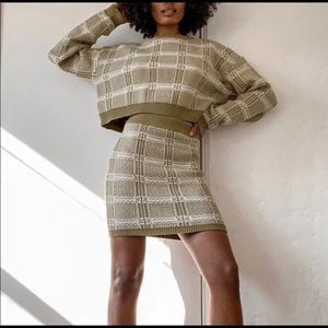 Lulus Sweater and Skirt Set